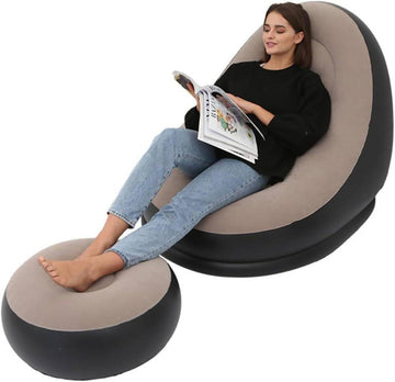 Inflatable sofa and foot rest