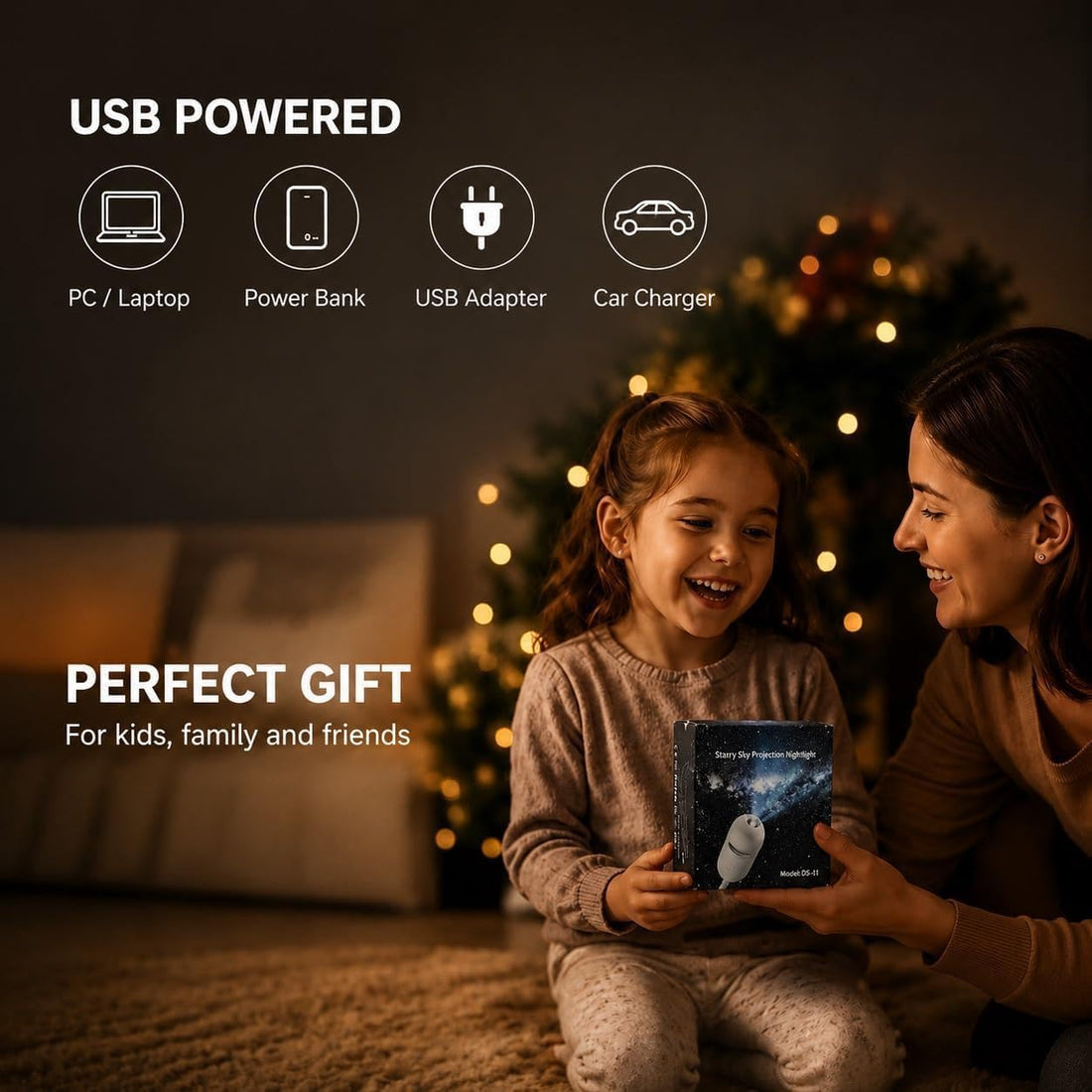 Galaxy Star Projector Night Light with 12 HD Projection Films