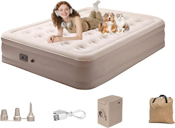 Air Mattress with Built in Pump Double Bed