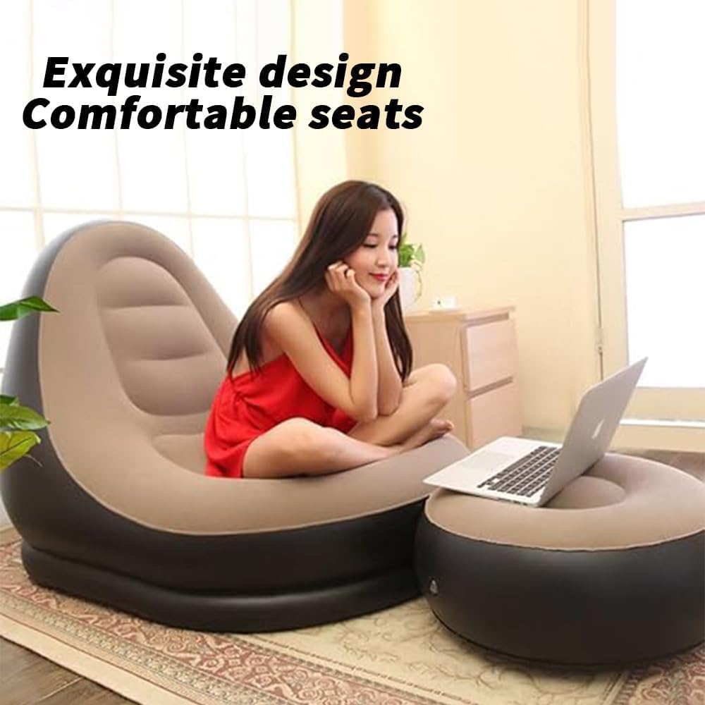 Inflatable sofa and foot rest