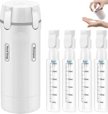 4-in-1 Travel Dispenser Bottles Set – Refillable Leak-Proof Toiletry Containers, 4x30ml