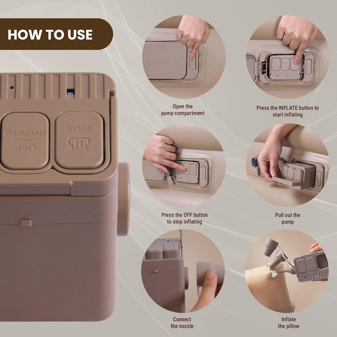 Portable Air Mattress with Built-in Pump