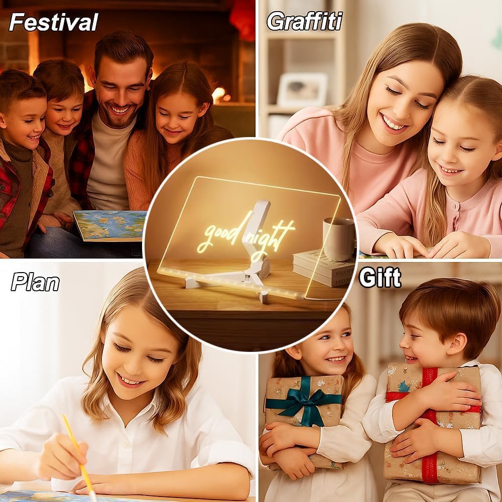 LED Acrylic Glow Board – Illuminated Dry-Erase Message Board