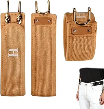 Invisible Tactical Elastic Belt – No Buckle, Metal Hook, Adjustable Fit (1 Pair)