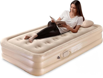 Portable Air Bed with Built-in Pump (Single Person)